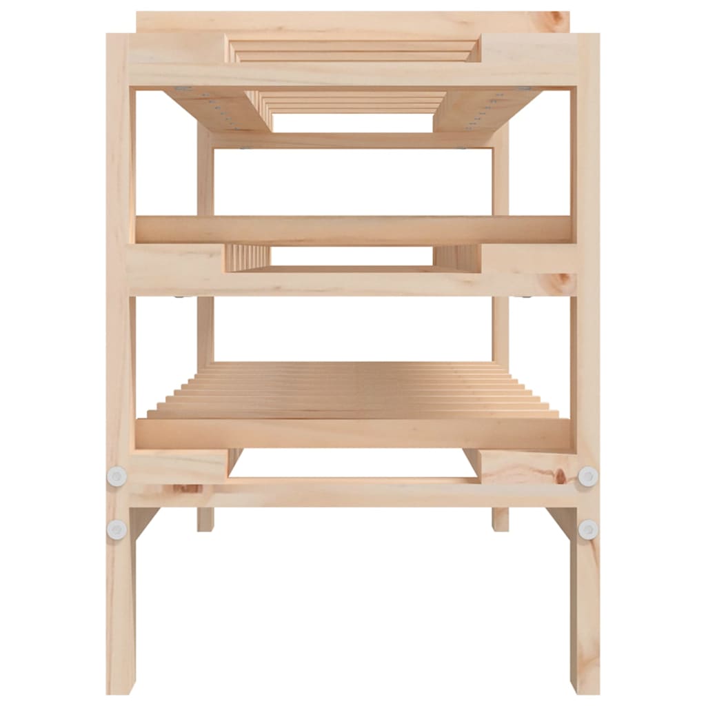 vinreol 109,5x30x42 cm massivt fyrretræ