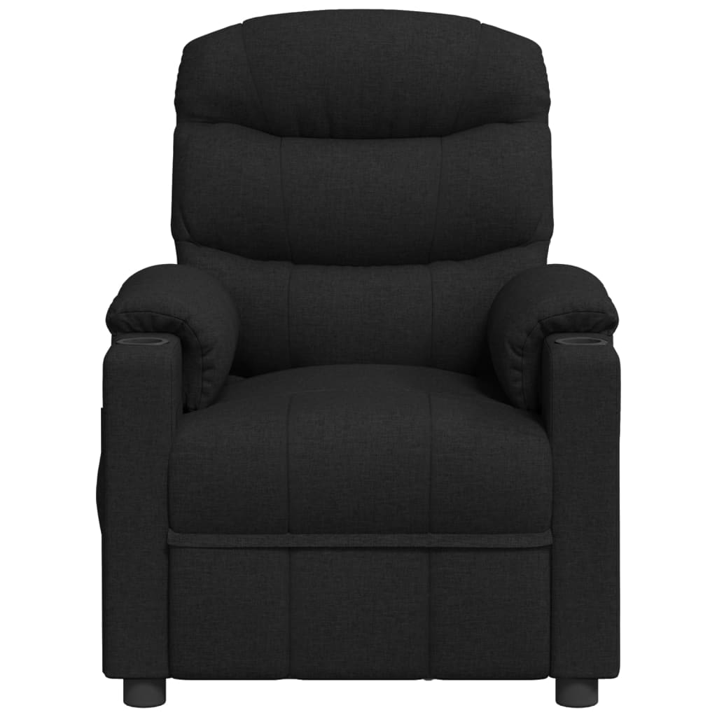 eldrevet massagestol stof sort