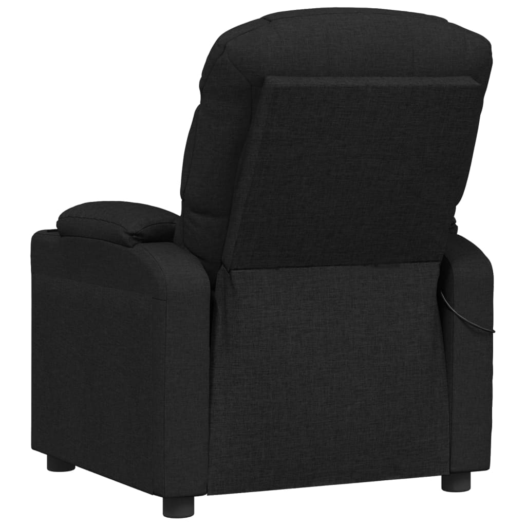 eldrevet massagestol stof sort