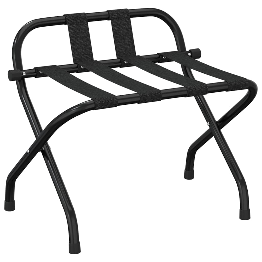 kuffertstativ med ryglæn 56x39x52 cm sort