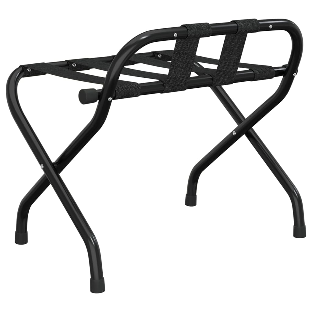 kuffertstativ med ryglæn 56x39x52 cm sort