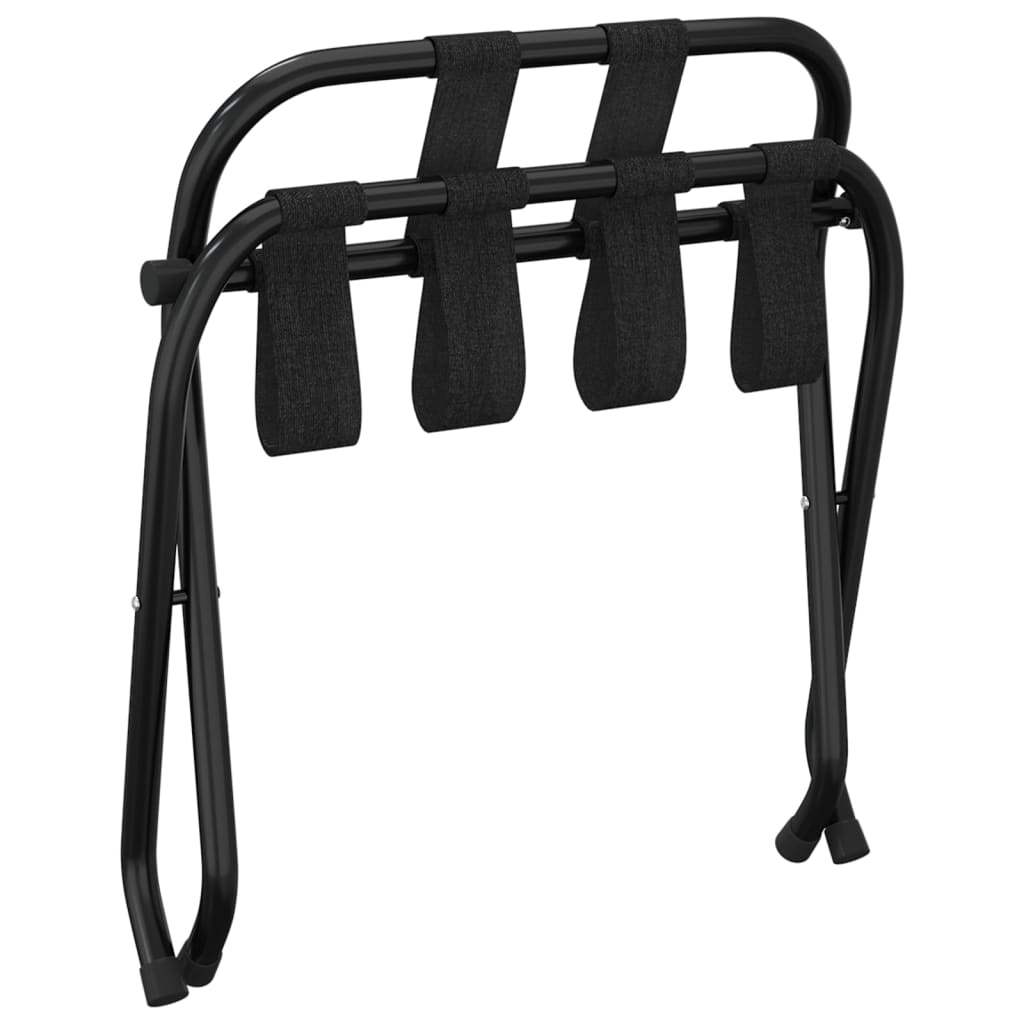 kuffertstativ med ryglæn 56x39x52 cm sort