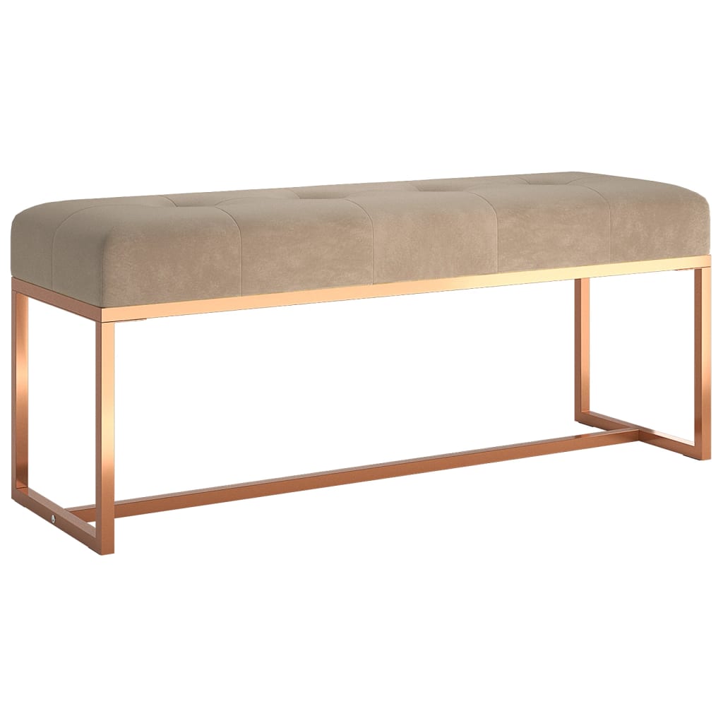 bænk 110x36x45 cm velour beige