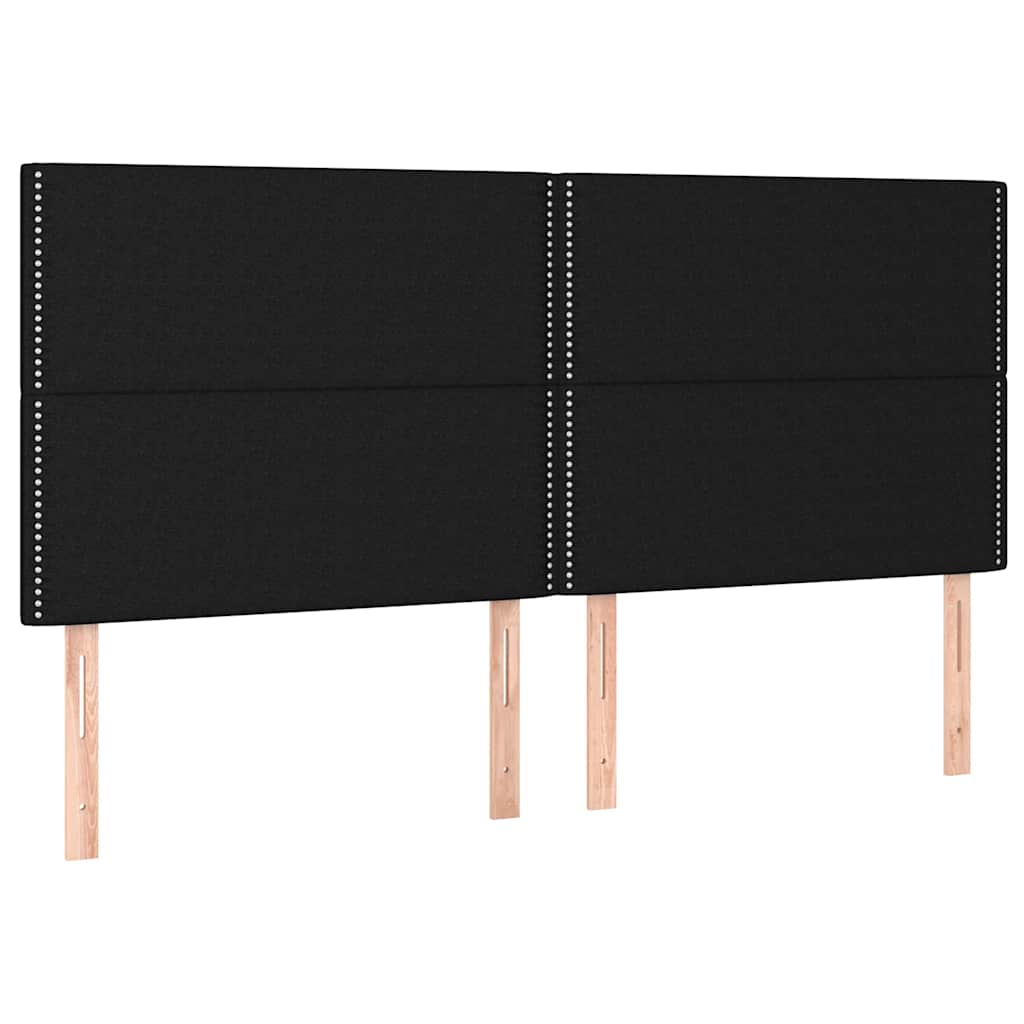 kontinentalseng med madras 160x200 cm stof sort