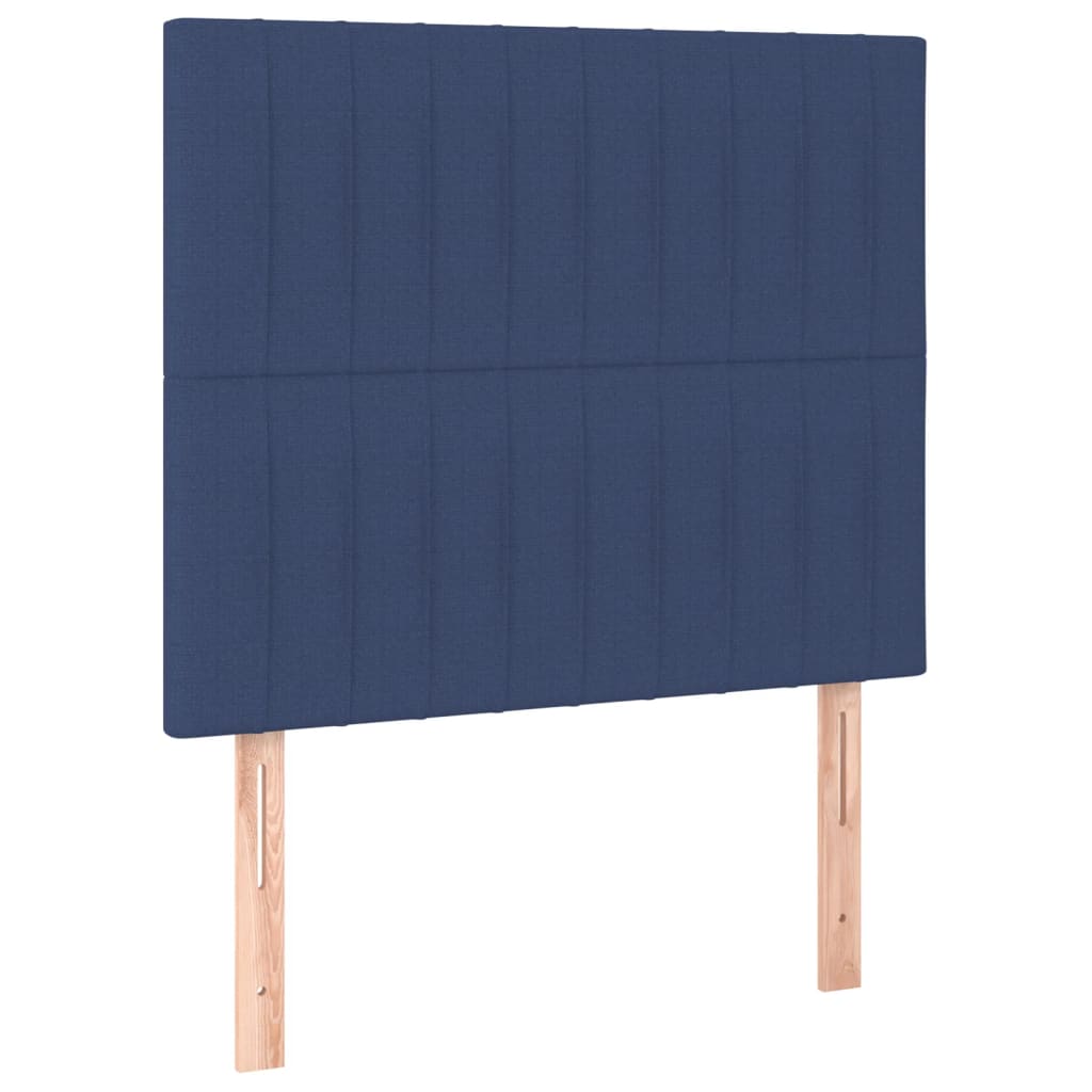kontinentalseng med madras 100x200 cm stof blå