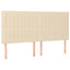 kontinentalseng med madras 160x200 cm stof cremefarvet