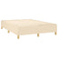 kontinentalseng med madras 140x190 cm stof cremefarvet