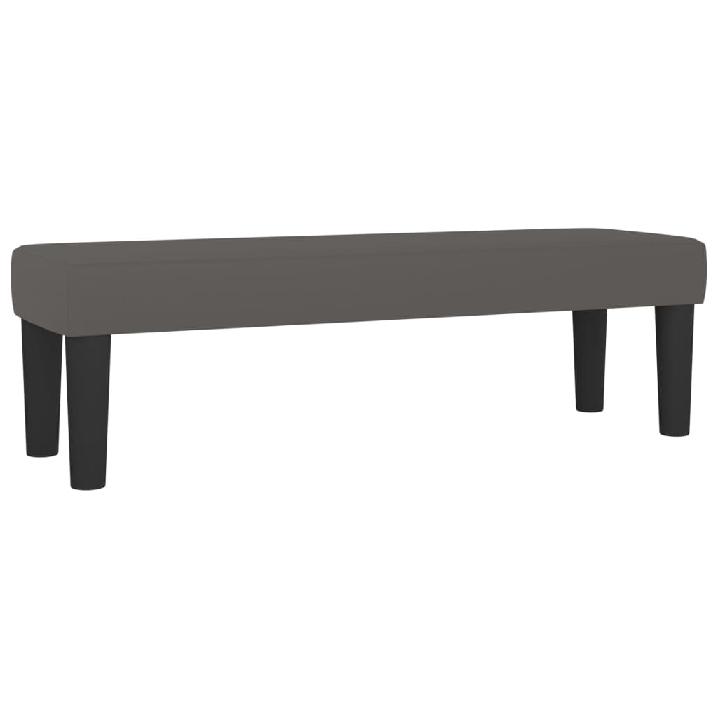kontinentalseng med madras 200x200 cm kunstlæder grå