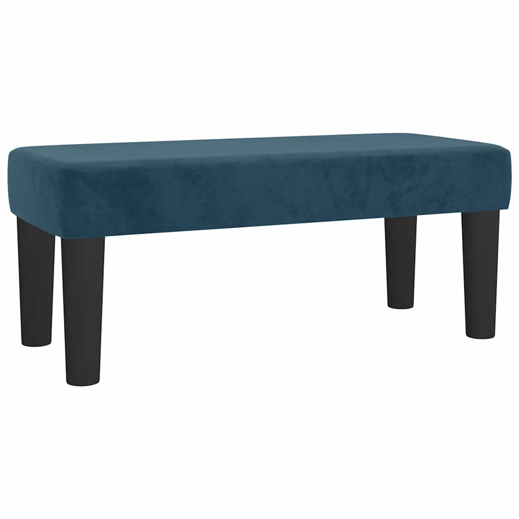 kontinentalseng med madras 90x190 cm fløjl mørkeblå