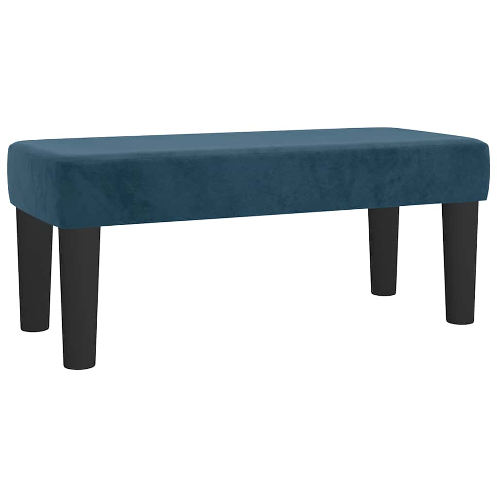 kontinentalseng med madras 90x200 cm fløjl mørkeblå