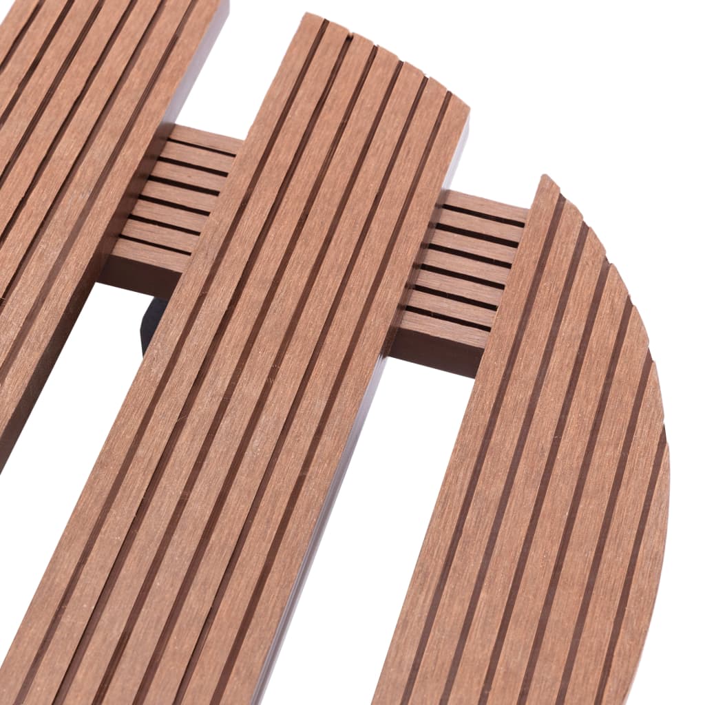plantevogne 4 stk. Ø30x7,5 cm WPC brun