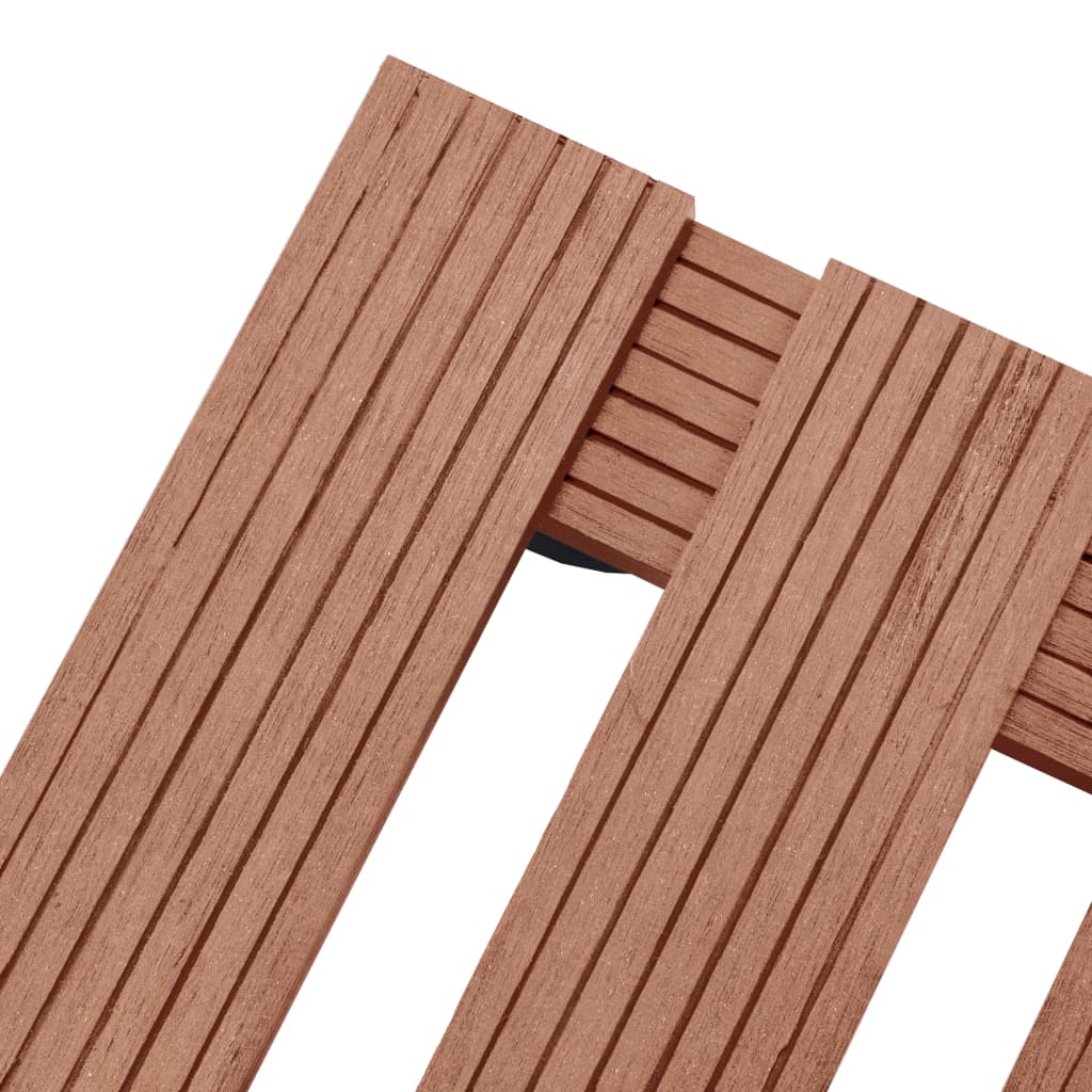 plantevogne 4 stk. 30x30x7,5 cm WPC brun