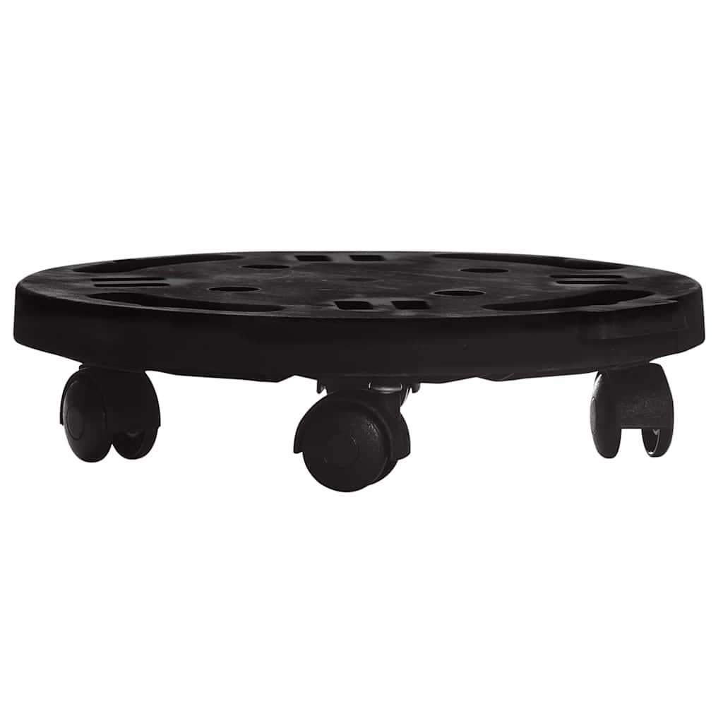 plantevogne 2 stk. med hjul 170 kg diam. 30 cm sort