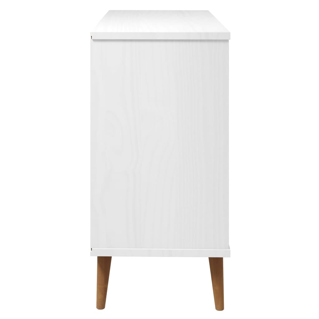sengebord MOLDE 113x40x80 cm massivt fyrretræ hvid