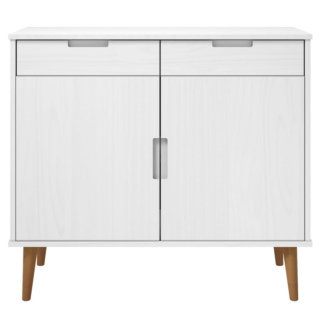 skænk MOLDE 90x40x80 cm massivt fyrretræ hvid