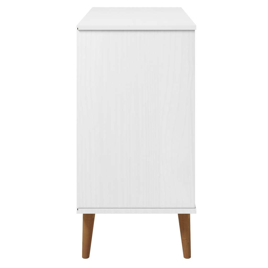 skænk MOLDE 90x40x80 cm massivt fyrretræ hvid