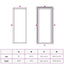 dør 76x201,5 cm mat glas og aluminium sort