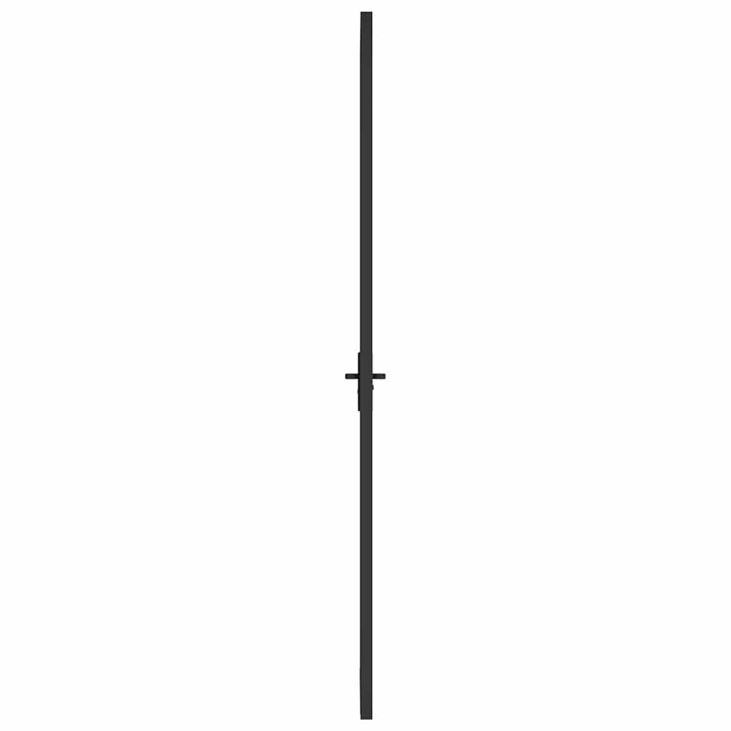 dør 83x201,5 cm mat glas og aluminium sort