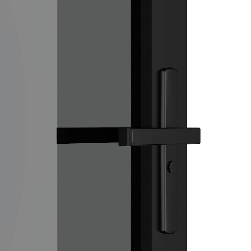 dør 93x201,5 cm sikkerhedsglas og aluminium sort