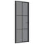 dør 76x201,5 cm sikkerhedsglas og aluminium sort