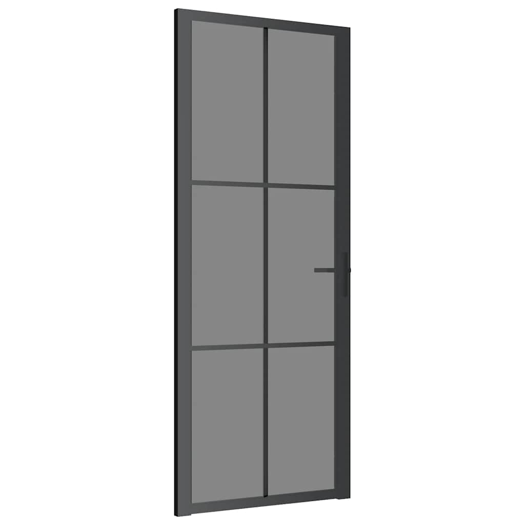 dør 83x201,5 cm sikkerhedsglas og aluminium sort