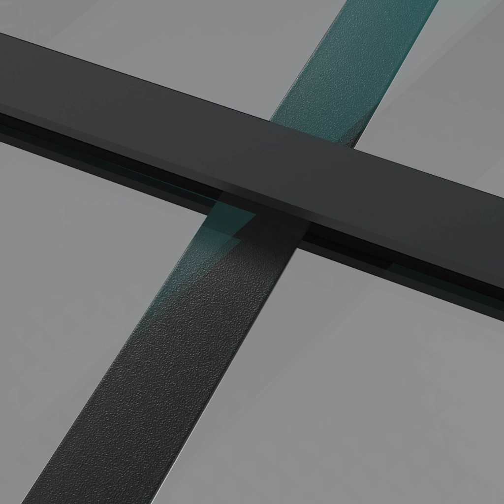 dør 83x201,5 cm sikkerhedsglas og aluminium sort