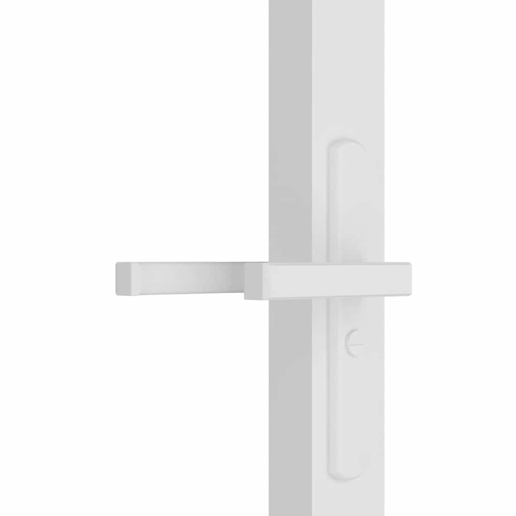 dør 83x201,5 cm sikkerhedsglas og aluminium hvid