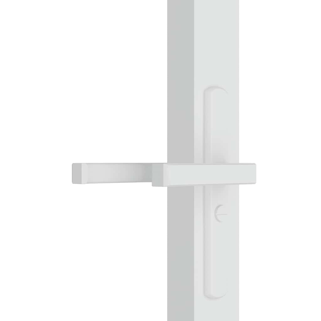 dør 83x201,5 cm sikkerhedsglas og aluminium hvid