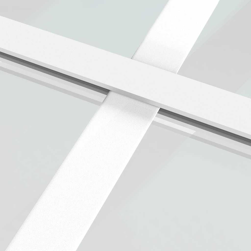 dør 93x201,5 cm sikkerhedsglas og aluminium hvid