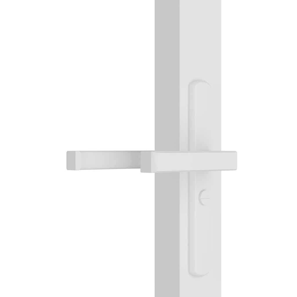 dør 102,5x201,5 cm sikkerhedsglas og aluminium hvid