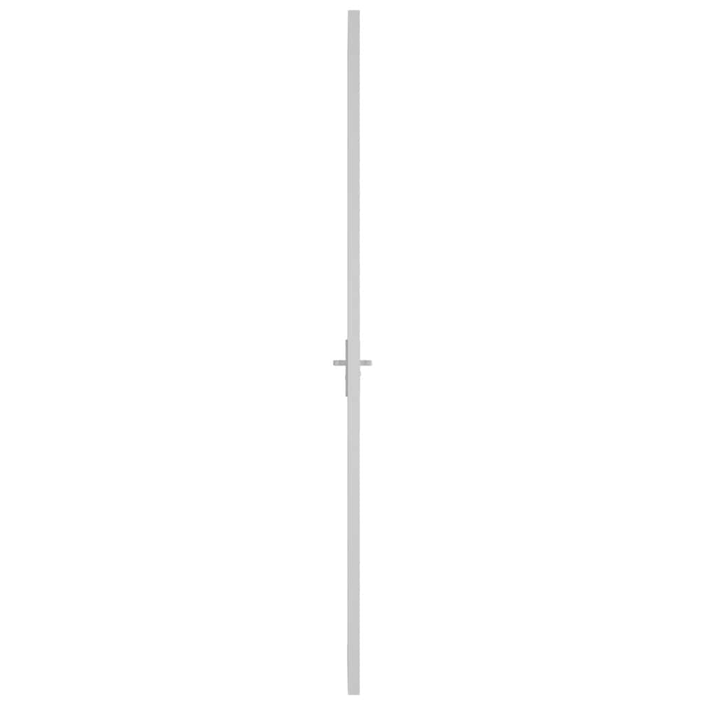 dør 76x201,5 cm mat glas og aluminium hvid