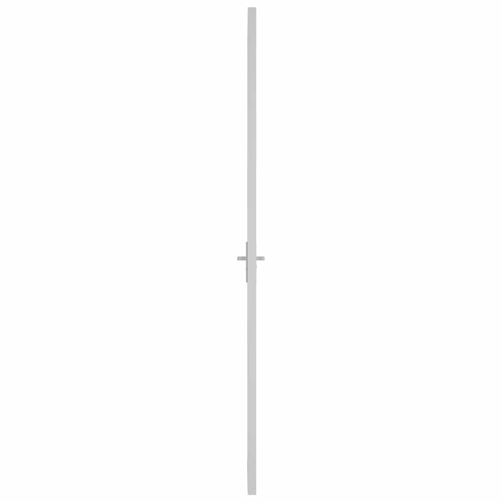 dør 93x201,5 cm mat glas og aluminium hvid