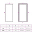 dør 83x201,5 cm mat glas og aluminium hvid