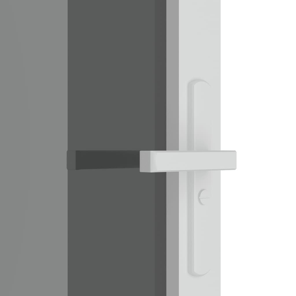 dør 76x201,5 cm sikkerhedsglas og aluminium hvid