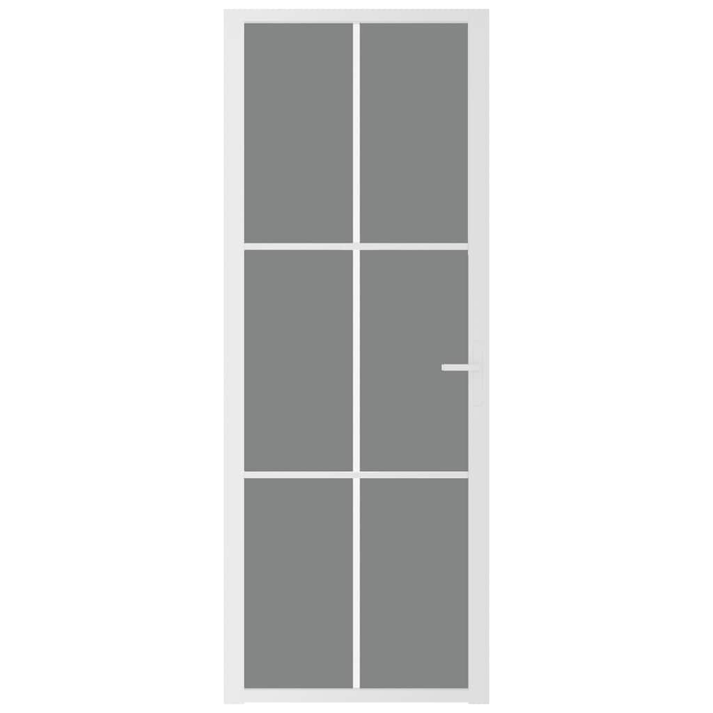 dør 76x201,5 cm sikkerhedsglas og aluminium hvid