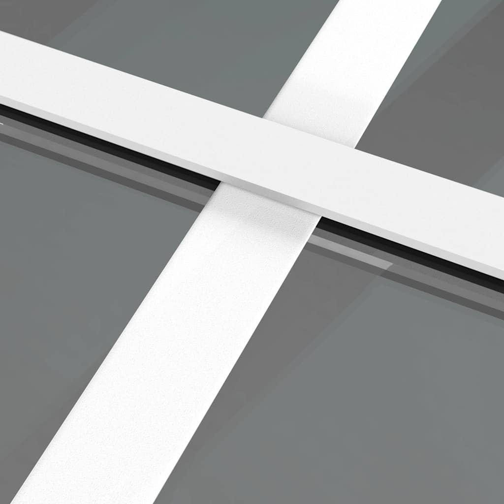 dør 93x201,5 cm sikkerhedsglas og aluminium hvid
