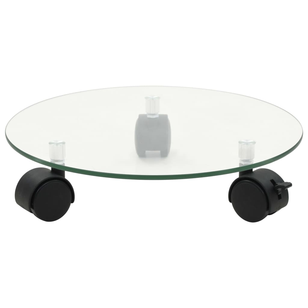plantevogne 4 stk. 28 cm rund hærdet glas