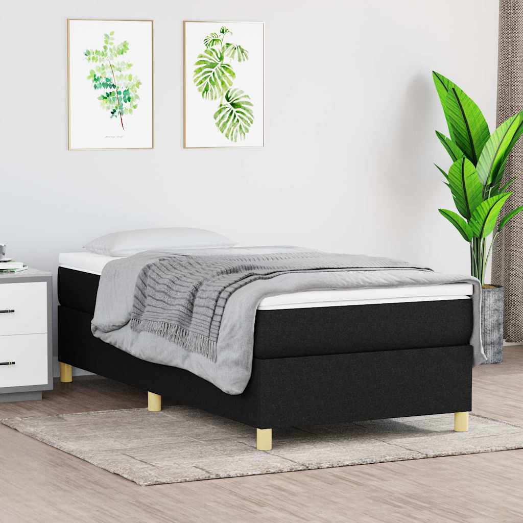 kontinentalseng 100x200 cm stof sort