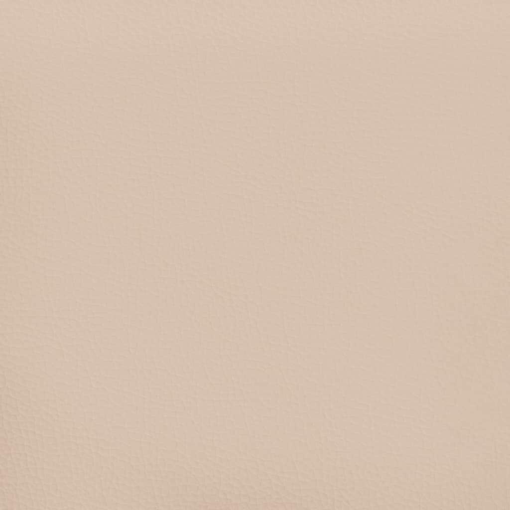 kontinentalseng 180x200 cm kunstlæder cappuccinofarvet