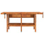 arbejdsbord m. skuffer + skruestik 192x62x83 cm massivt akacie