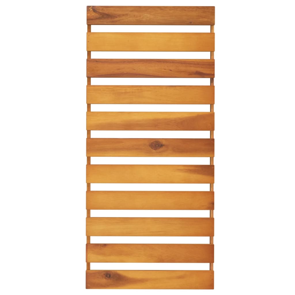 foldbar reol med 3 hylder 70x31x63 cm massivt akacietræ brun