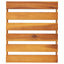 foldbar reol med 3 hylder 43x31x63 cm massivt akacietræ brun