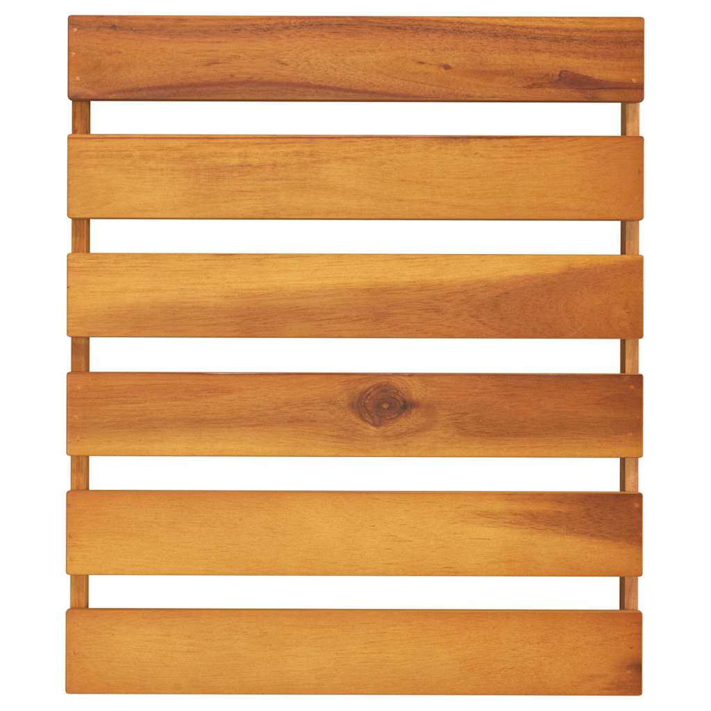 foldbar reol med 3 hylder 43x31x63 cm massivt akacietræ brun