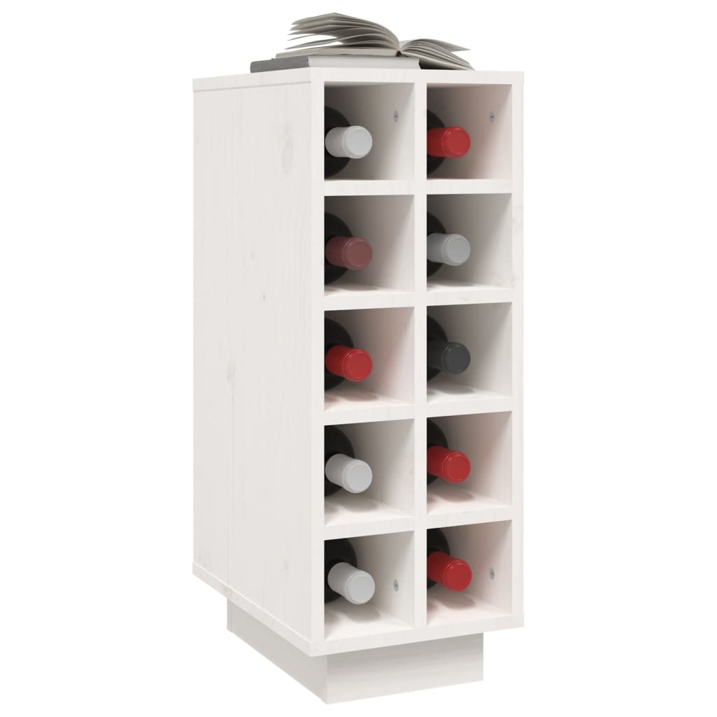 Vinskab 23x34x61 cm massivt fyrretræ hvid
