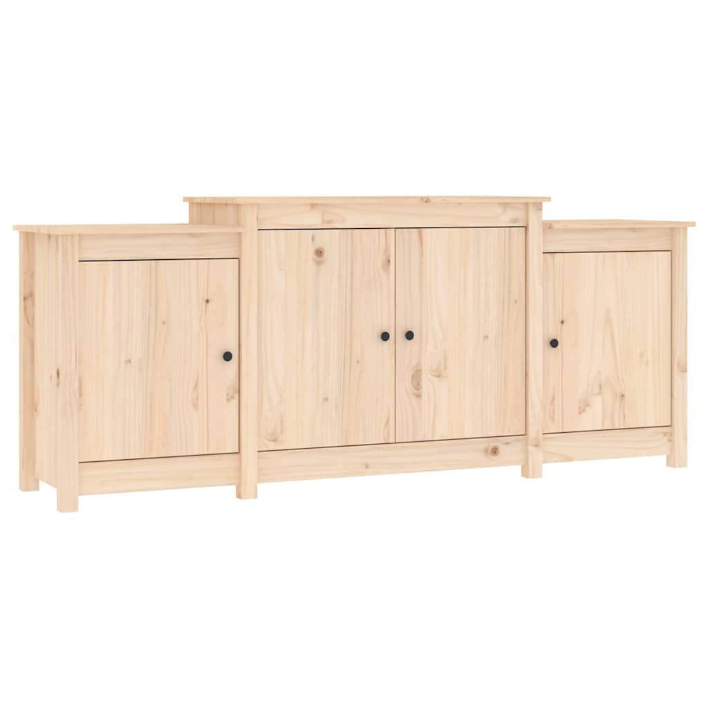 skænk 164x37x68 cm massivt træ fyrretræ