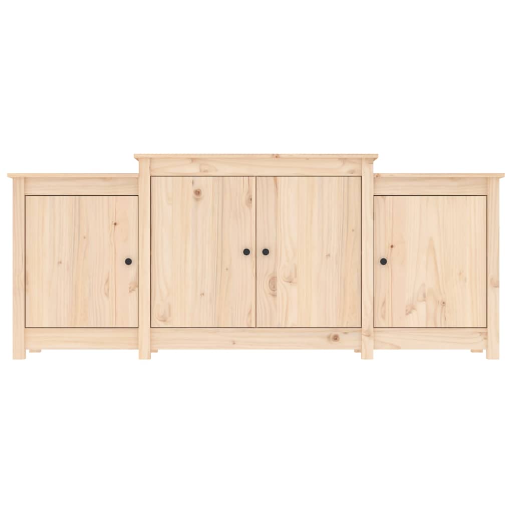 skænk 164x37x68 cm massivt træ fyrretræ