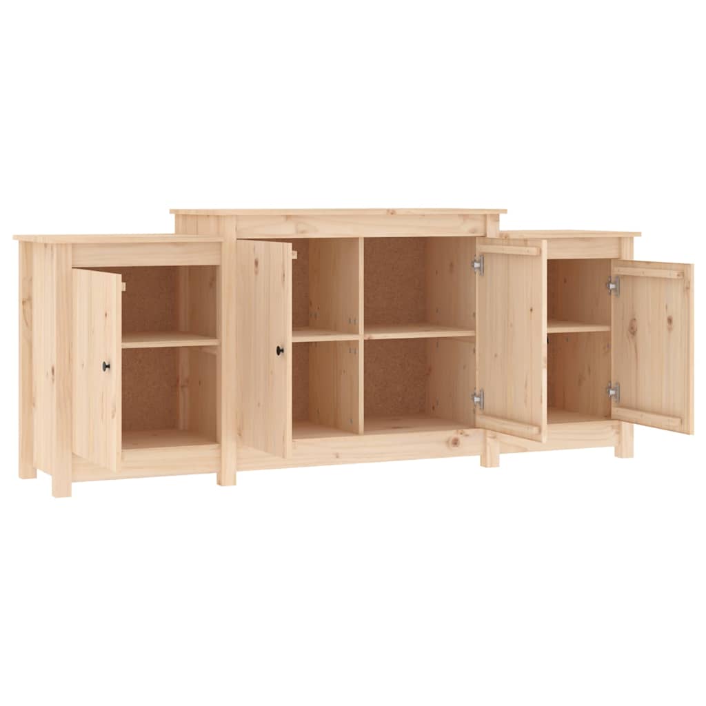 skænk 164x37x68 cm massivt træ fyrretræ
