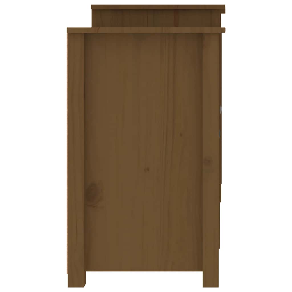 skænk 164x37x68 cm massivt fyrretræ gyldenbrun