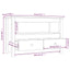 tv-bord 79x35x52 cm massivt fyrretræ sort