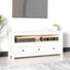 tv-bord 114x35x52 cm massivt fyrretræ hvid